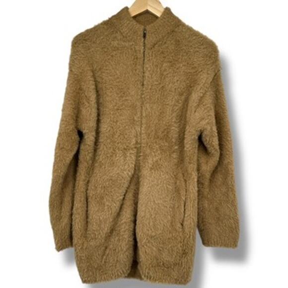 Point Sur by J Crew Sweater Size S Cardigan Teddy Bear Tunic Length Heavy Warm - Picture 2 of 9